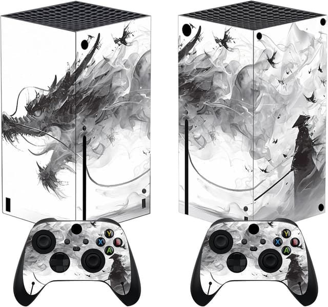 Detalle de playvital Custom Vinyl Skins for Xbox Series X (Mistborn Dragon) – Console & Controller Wrap Decal Stickers