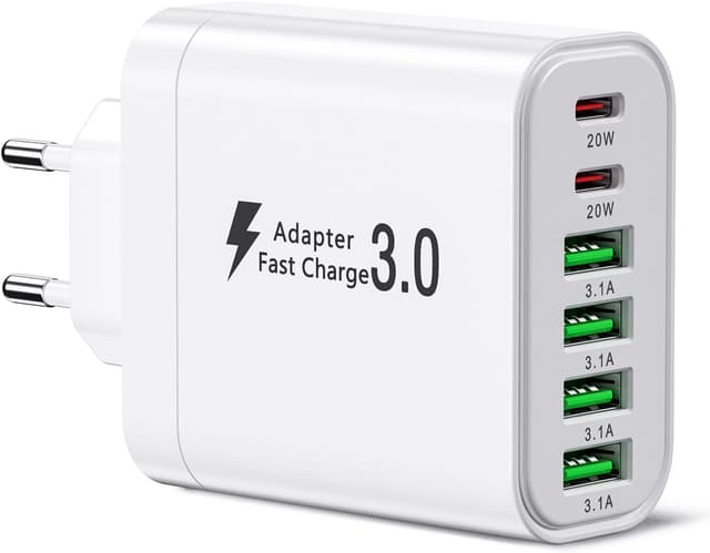 Detalle de Caricatore USB C 52W 6 porte