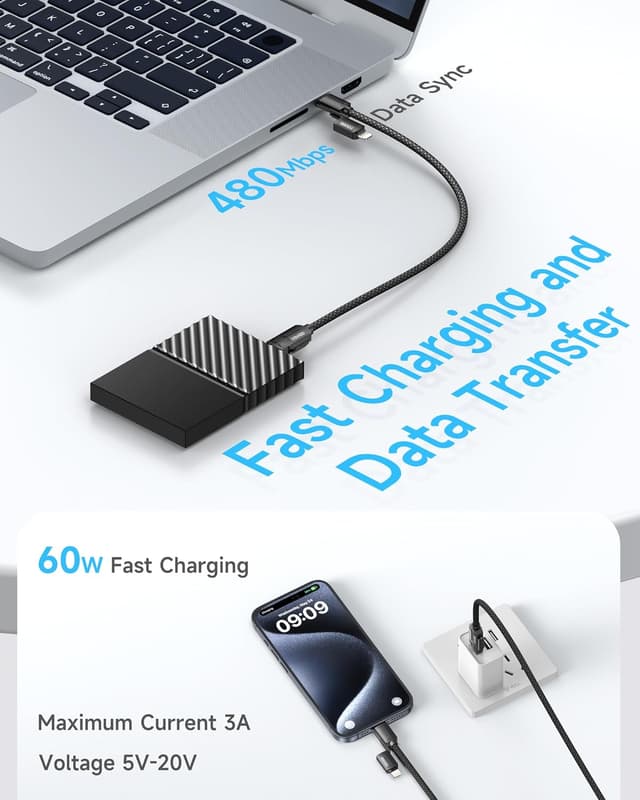 Detalle 2 de RAVIAD Multi Charger Cable Short 50CM