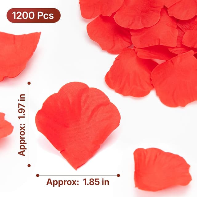 Detalle 2 de OWLKELA 1200 pétales rouges artificiels 🎉