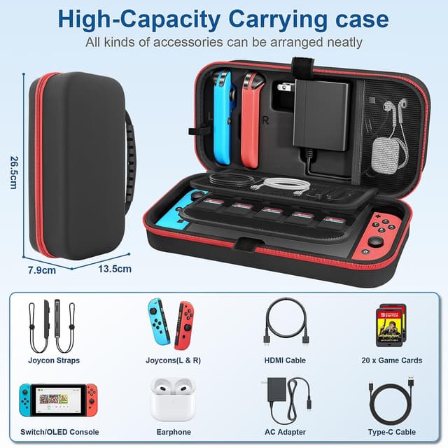 Thumbnail 4 de Fenolical Tasche Nintendo Switch OLED 20 Spiele