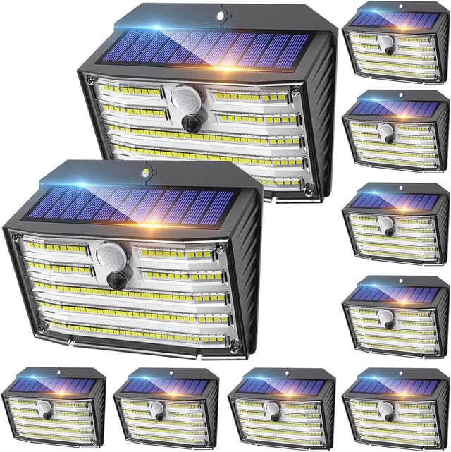 Detalle de CLAONER Solar Lights Outdoor 10-pack — 126 LED lights