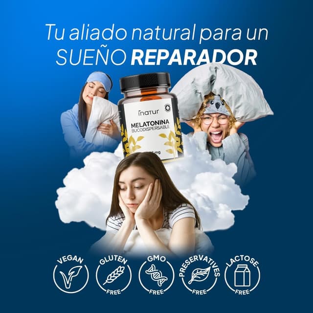 Detalle de Inatur Melatonina Pura 1,9 mg Bucodispersable, 365 microtabletas