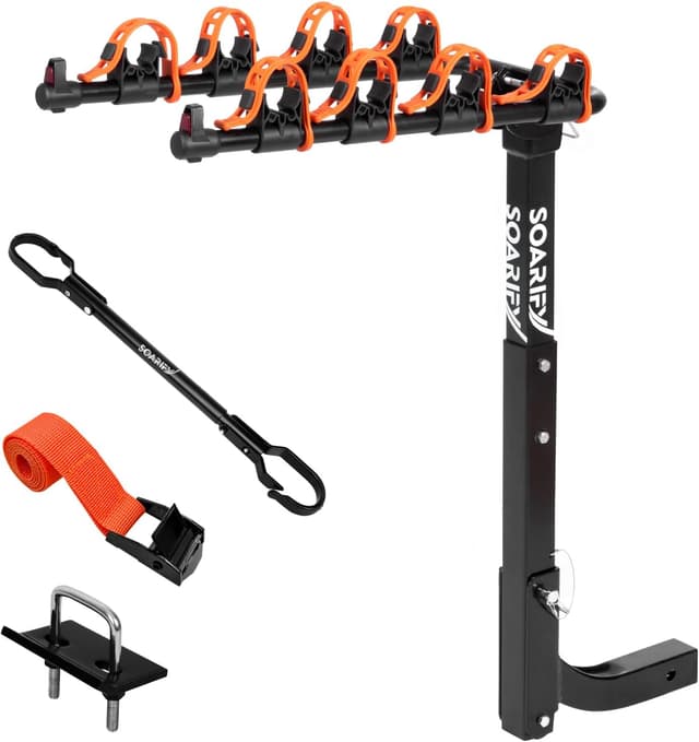 Detalle de Soarify 4-Bike Hitch Mount Bike Rack (2" Receiver) for Cars, SUVs, RVs
