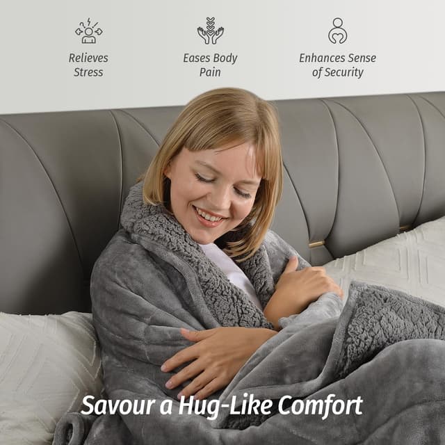 Detalle 2 de Wemore Sherpa Fleece Weighted Blanket 15 lbs