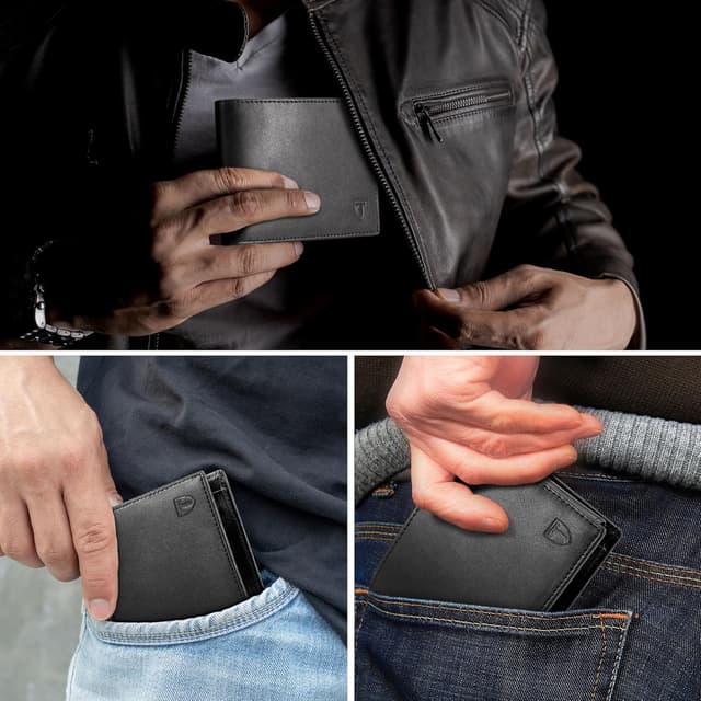 Thumbnail 4 de TEEHON Portafoglio Uomo RFID Blocking slim in pelle microfibra