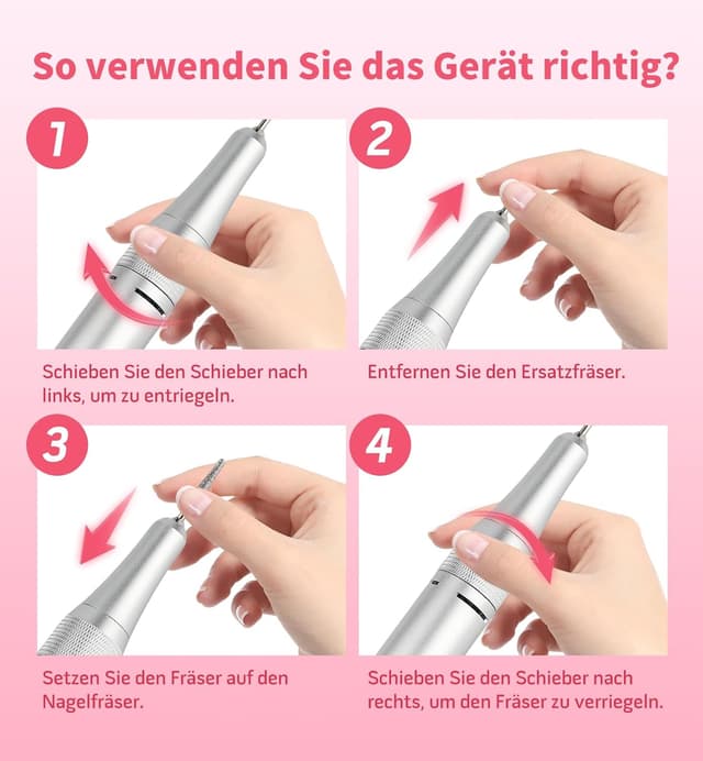 Thumbnail 6 de Ziweo Nagelfräser – Elektrische Nagelfeile 45000 U/min