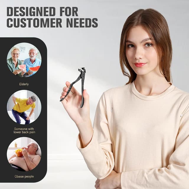Thumbnail 6 de FERYES Ergonomic Long‑Handle Nail Clippers for Seniors ✂
