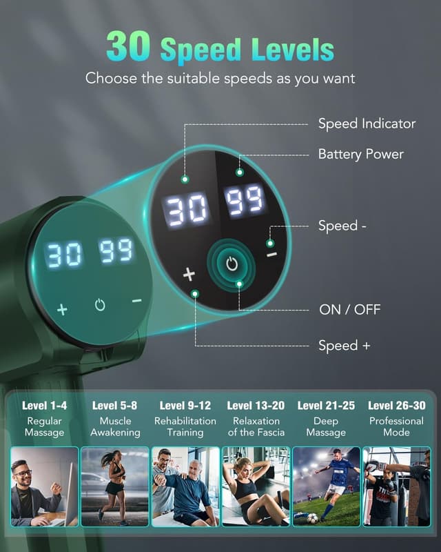 Thumbnail 3 de Lefity Pistola massaggiante 30 velocità