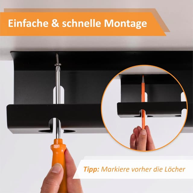 Thumbnail 4 de Stilemo® Kabelkanal Schreibtisch 43x12x10 cm