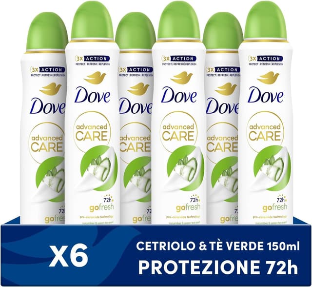 Imagen de Dove Deodorante Spray Advanced Care 150 ml x6 en OfertitasTOP