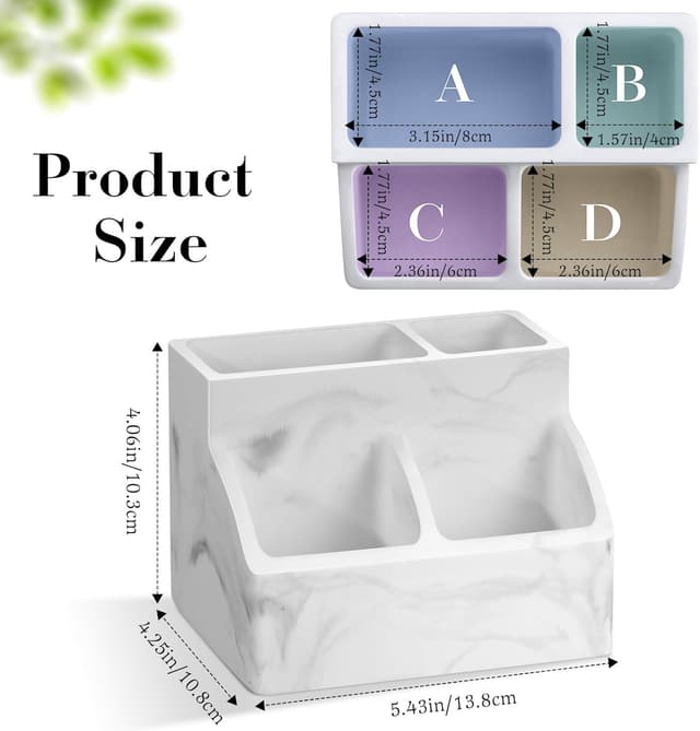 Detalle 1 de Luxspire Zahnbürstenhalter für 4 Zahnbürsten