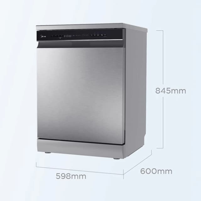 Detalle 2 de Midea MDWPF1433CSS-W-EU lavavajillas 14 servicios