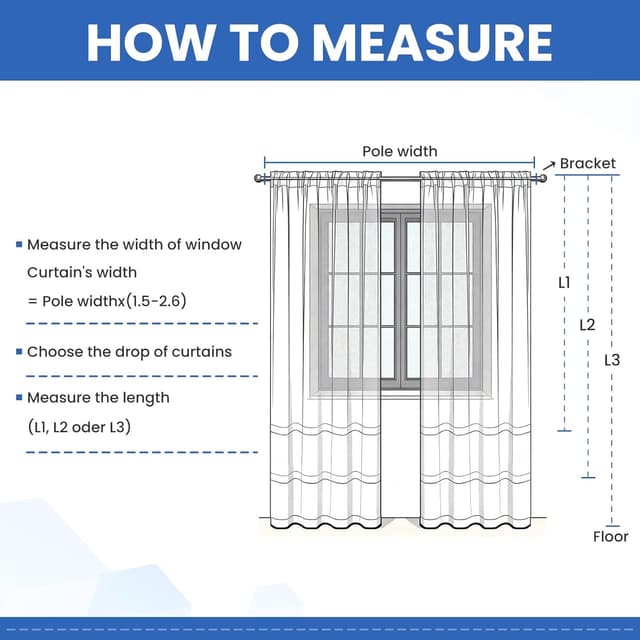 Detalle de YSTELLAA rideaux semi-transparents en voilage, lot de 2 pièces 70x240 cm, pour tringle passe-tringle (beige)