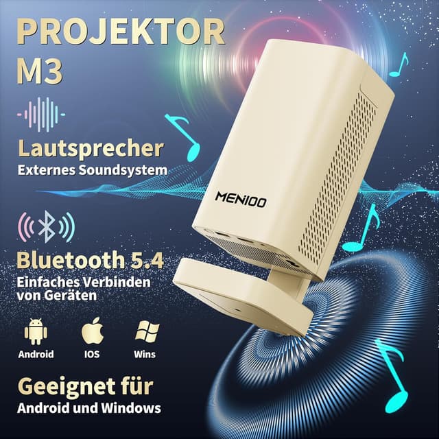 Detalle 2 de Mini Projektor 1080P für WLAN 6, Beige