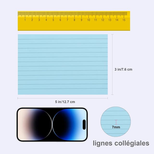 Detalle de Fiches Bristol Carehabi 360 Flashcards A6 6 couleurs