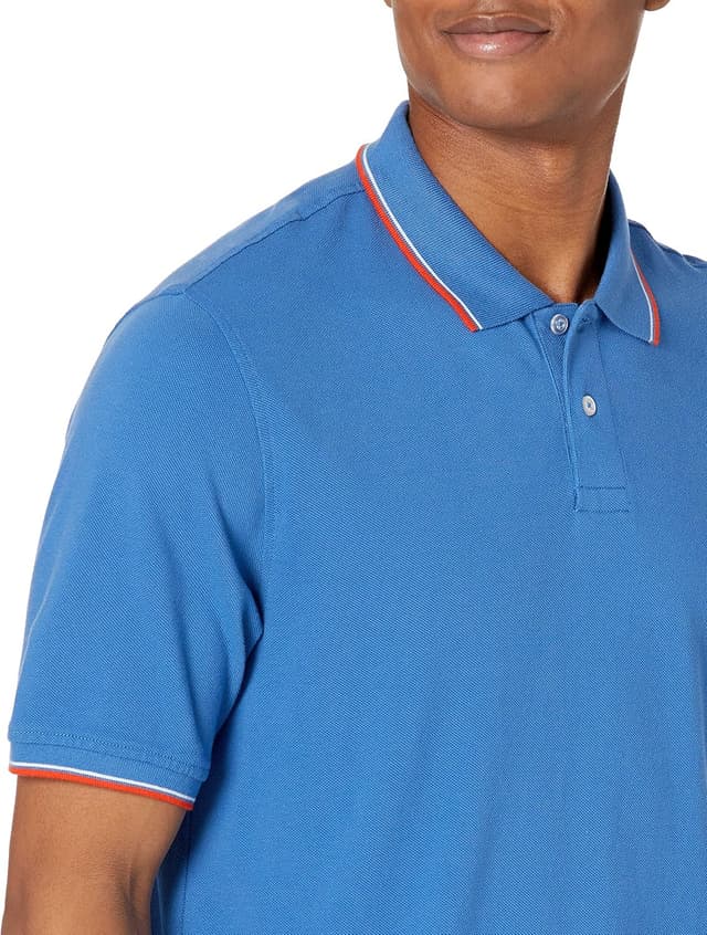 Detalle 2 de Amazon Essentials Homme Polo en piqué de coton à manches courtes (coupe classique, grande taille)