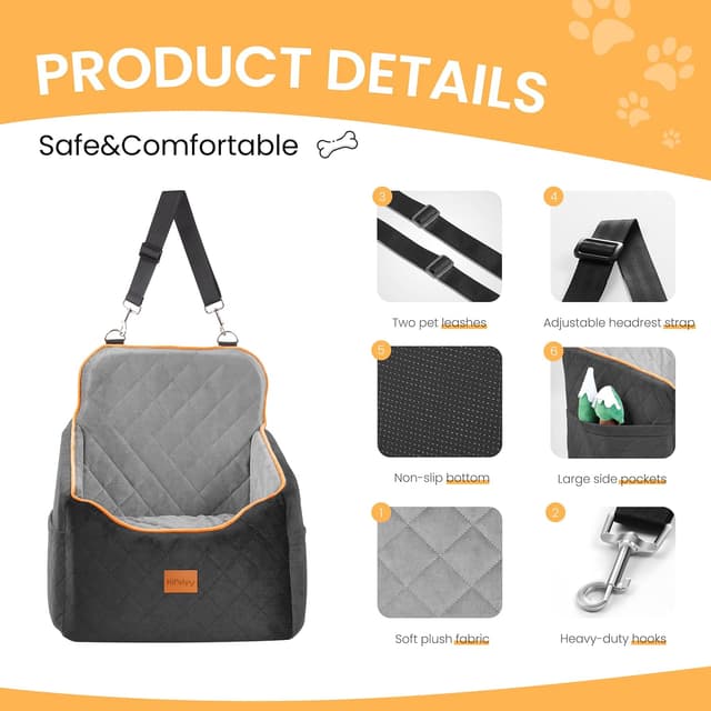 Detalle de HiPetpy Dog Car Seat up to 14kg