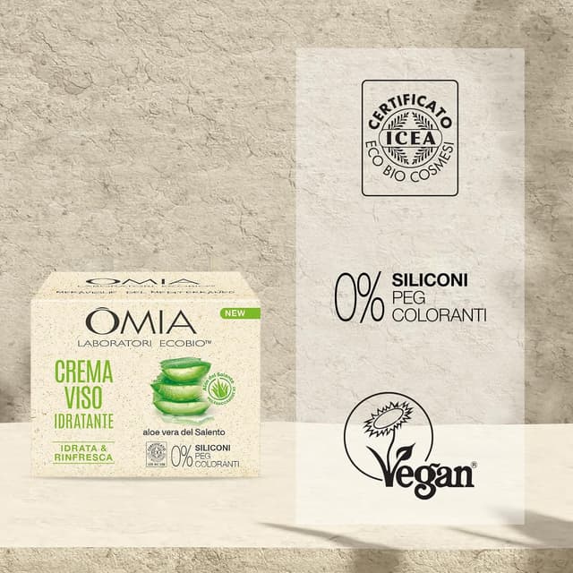 Detalle de Omia Kit Routine Viso Viso Idratante con Aloe Vera del Salento: Crema, Siero e Gel