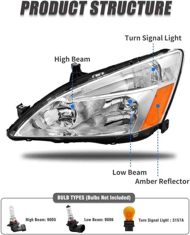 Detalle 2 de Adcarlights 2003 Honda Accord headlight set