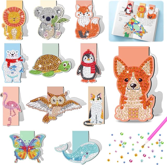 Detalle de DIY diamond art bookmark kit for girls