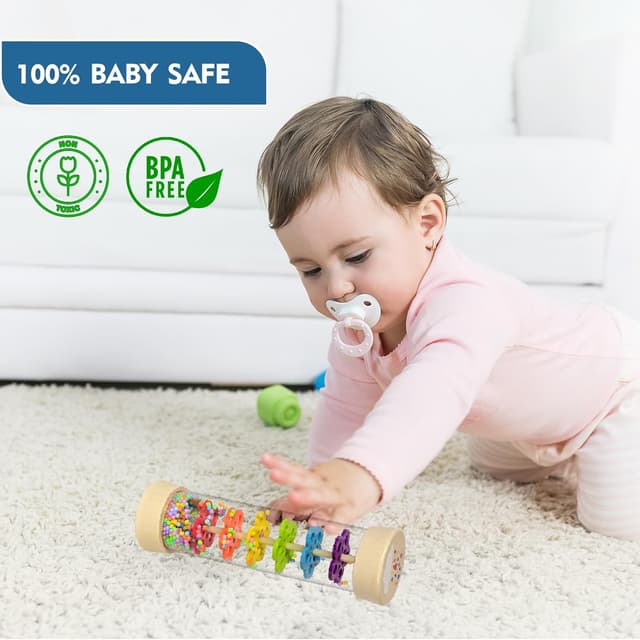 Thumbnail 5 de Rain Stick Montessori Baby Rattle 7.7”
