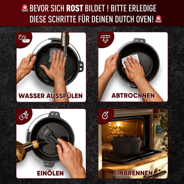 Thumbnail 2 de GUSSKÖNIG Dutch Oven Set 9 L 🍲