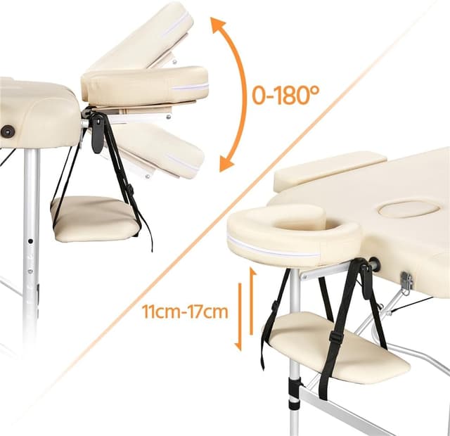 Detalle 2 de Yaheetech Camilla Masaje Plegable 3 Zonas 92 cm