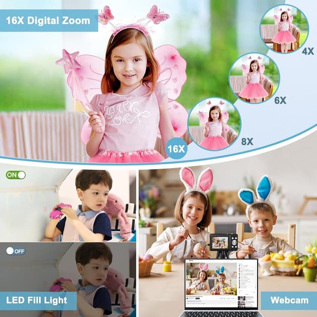 Thumbnail 3 de Digital Camera 44MP 1080P 16X zoom compact camera