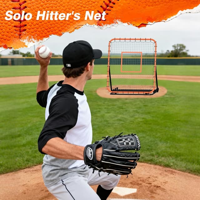 Thumbnail 5 de ZVFOTN Baseball Rebounder Net 4x4.5 ft