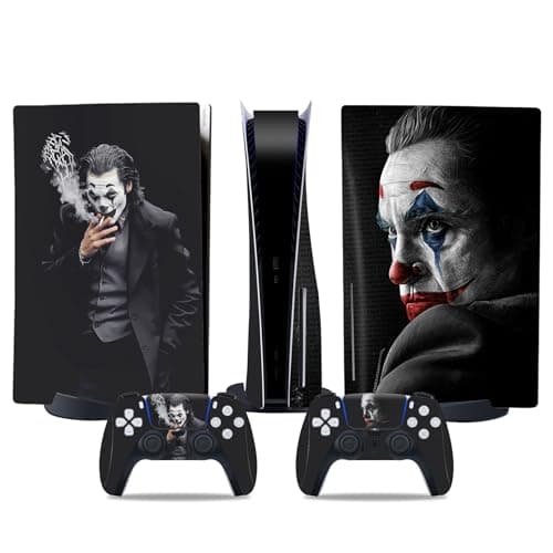 Detalle de Kit de vinilos Extra Resistentes MaD Vision para PlayStation 5 (PS5) Disc: set mate + skins para 2 mandos Joker