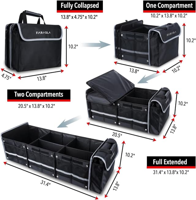 Thumbnail 1 de Farasla Trunk Organizer with Cooler Bag