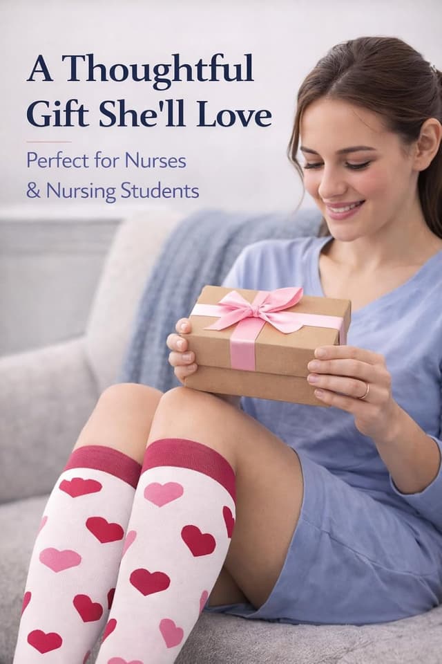 Detalle de Aoliks Medical Compression Socks (Knee High) for Women & Men — Nylon Blend Support Socks for Running, Nurses, and Travel