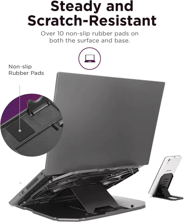 Detalle 2 de Lenovo 2-in-1 Laptop Stand (GXF0X02619) with 10-level height adjustment