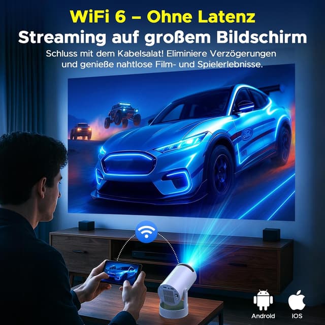 Detalle de Smart Mini Beamer 1080P HD 4K Akku-Projektor