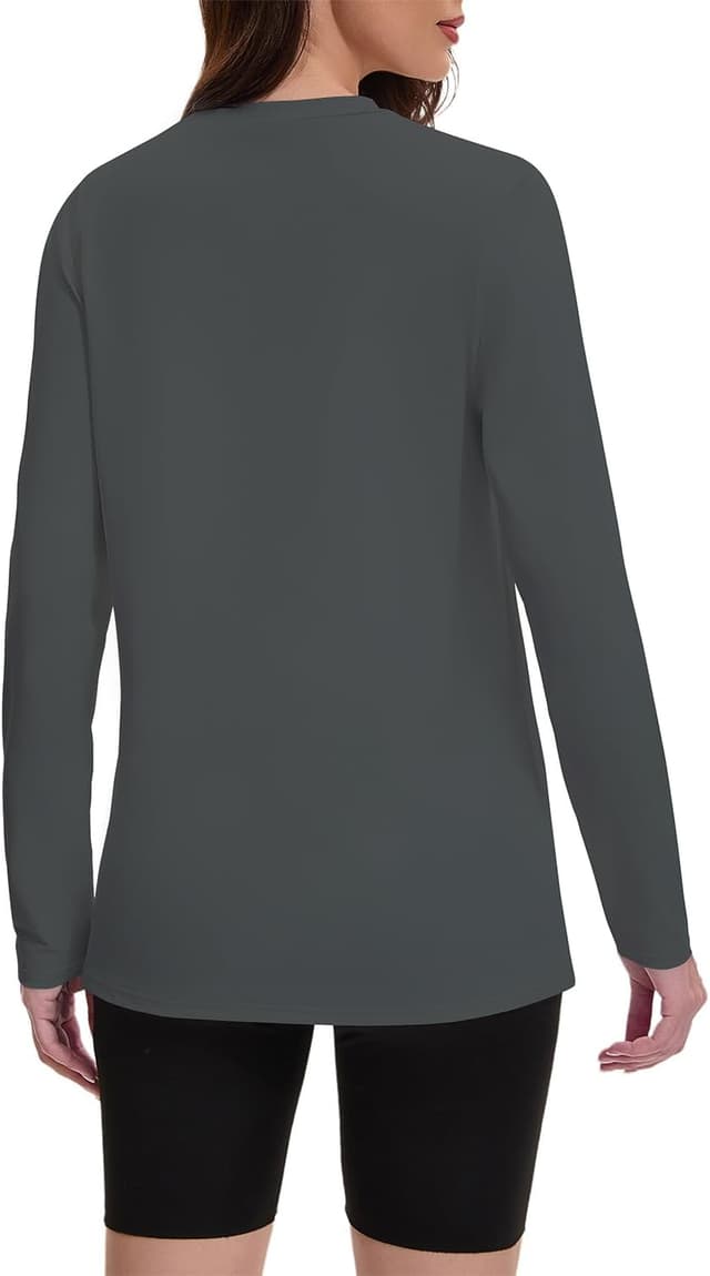 Detalle de Suncife Women Long Sleeve Workout Tops – breathable, quick-drying yoga gym shirts