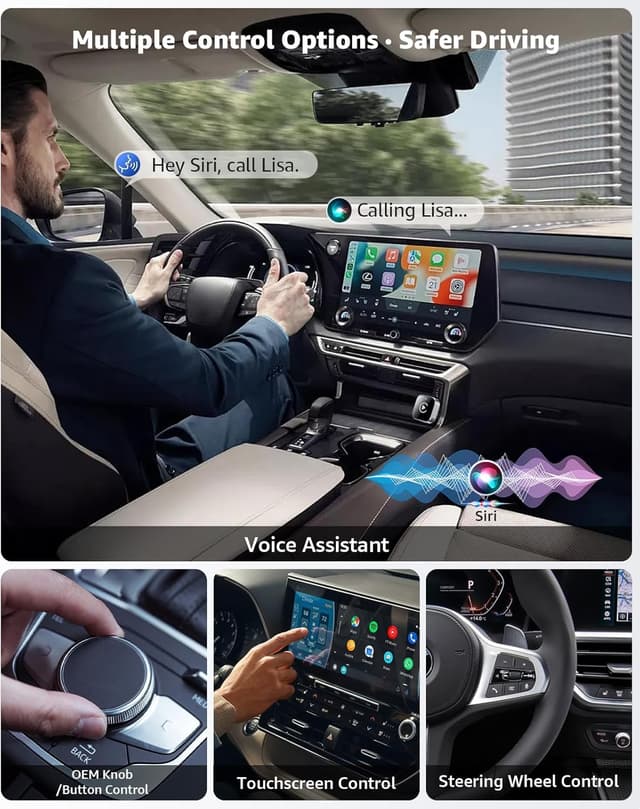 Detalle de Wireless CarPlay & Android Auto Adapter (C99) – Wired zu Wireless Upgrade, Plug & Play