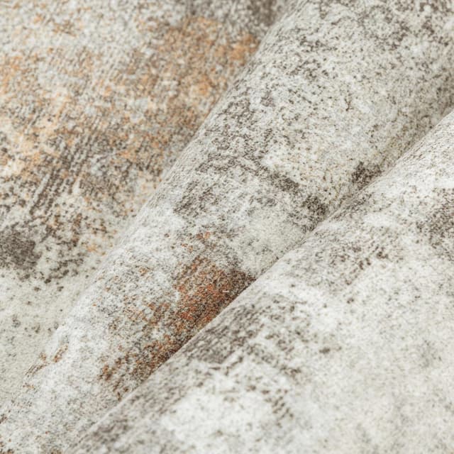 Thumbnail 6 de PureCozy Abstraktes Wohnzimmer-Teppich-Set 240 x 300 cm (Vintage, waschbar, rutschfest, Orange-Grau)