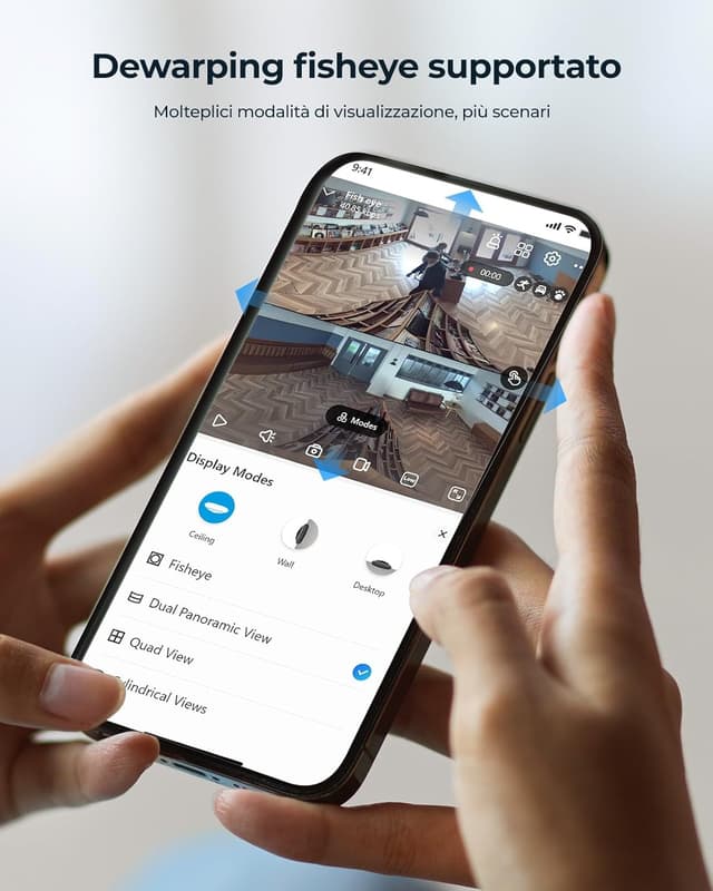 Thumbnail 4 de Reolink FE-P 6MP telecamera fisheye 360° per interno