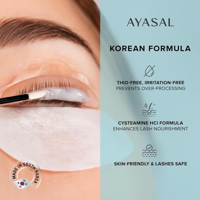 Detalle 2 de AYASAL Wimpernlifting-Set – Koreanische Lash-Lifting Formel für schonendes Lifting zu Hause