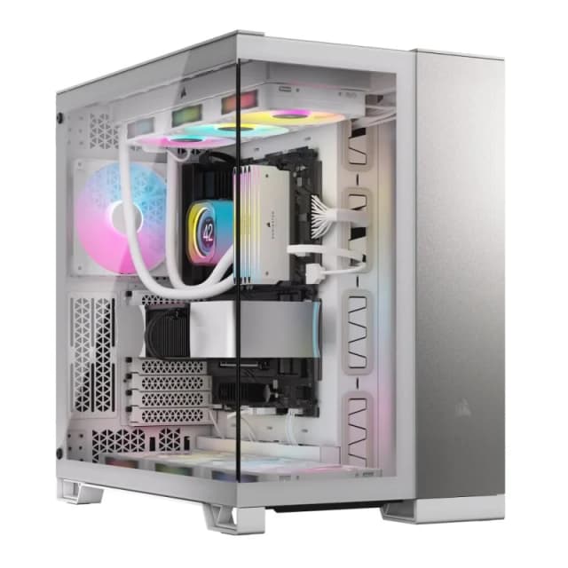 Imagen de Corsair 6500X semitorre ATX doble cristal templado USB-C blanca/aluminio 🖥 en OfertitasTOP