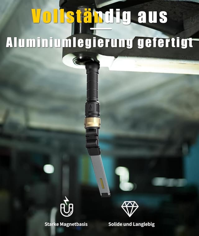 Detalle 2 de HOTLIGH Werkstattlampe Arbeitsleuchte 5000 mAh 🔦