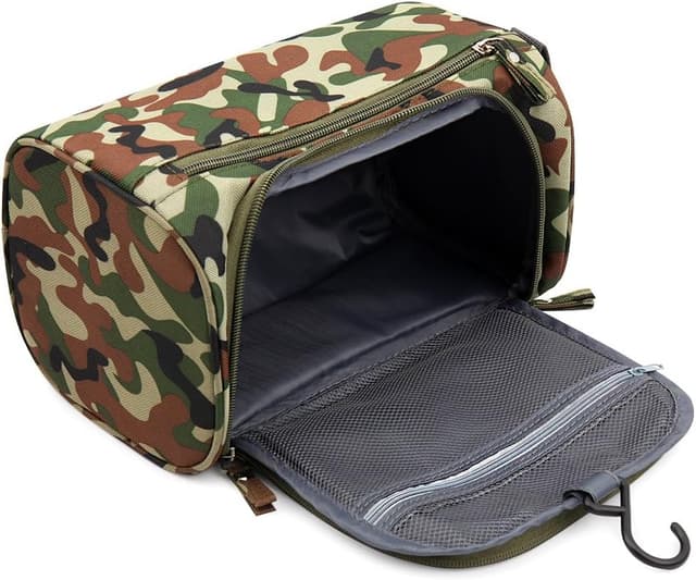 Detalle de ONEGenug Kulturbeutel Reise Kulturtasche 25x15x15 cm – zum Aufhängen für Herren & Damen