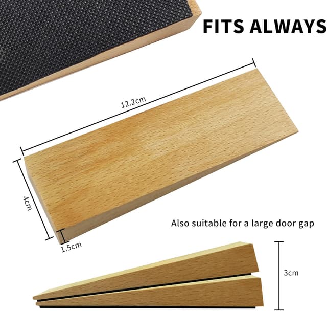 Detalle de 2 Pack Wooden door stop, 0.6 inch thick
