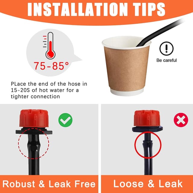 Detalle de 164FT/50M Irrigation System Kit Automatic Drip Irrigation with 202PCS Tubing & Accessories