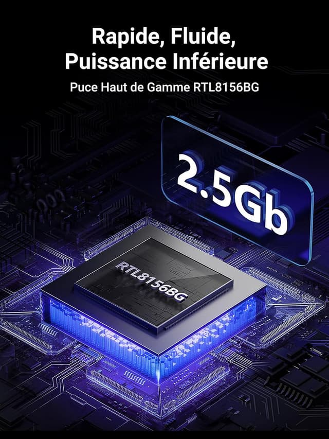 Detalle 2 de UGREEN 2.5G Adaptateur USB‑RJ45 2500 Mbps