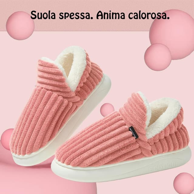 Thumbnail 3 de Coswind Pantofole Invernali unisex in peluche con memory foam