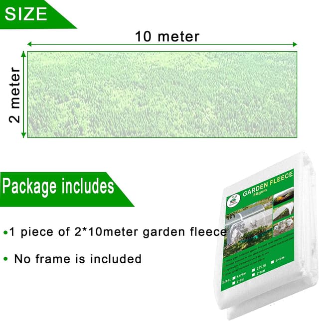 Thumbnail 6 de Muzhira plant fleece 17gsm frost protection