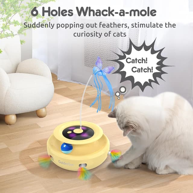Detalle de GoldenSun 3-in-1 smart cat toys