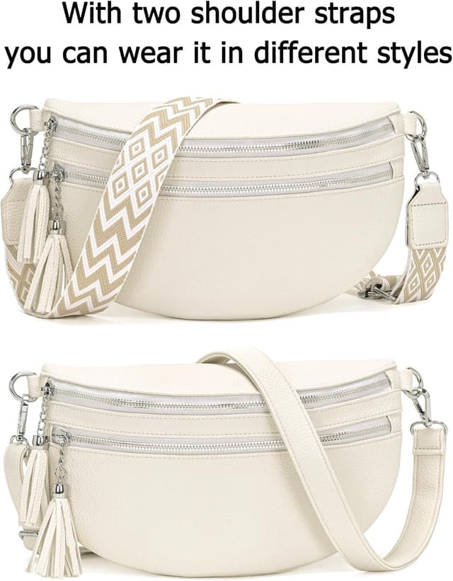 Detalle 2 de LANXINGLUO Bauchtasche beige 28 cm